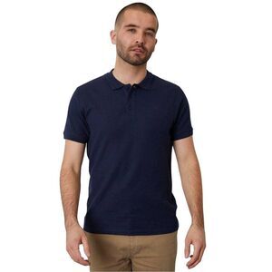 Threadbare Mens Malbork Short-Sleeved Polo Shirt / Navy
